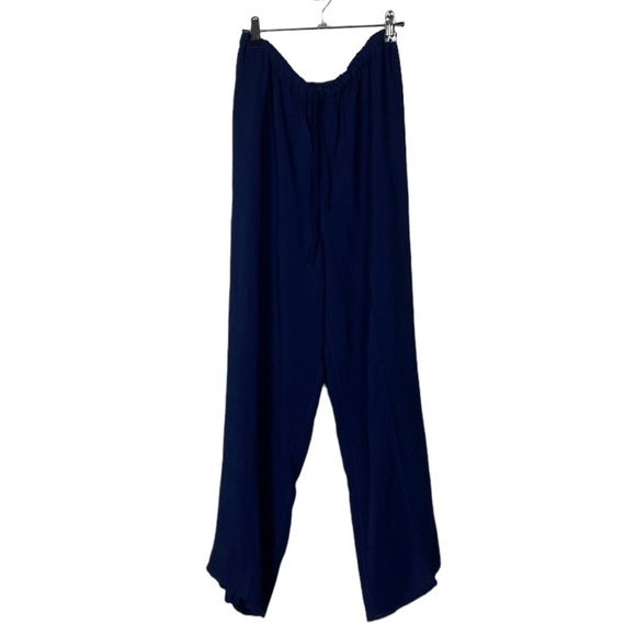 Laura Ashley Pants - Vintage Laura, Ashley, navy blue lightweight, wide leg pants